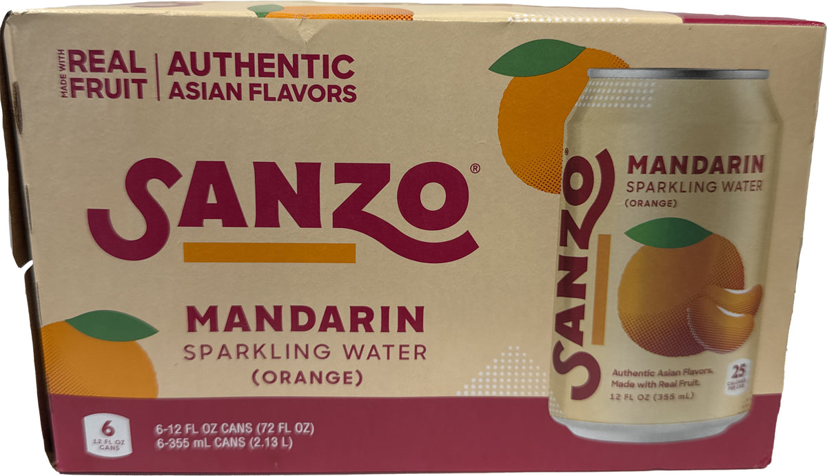 Sanzo Mandarin Sparkling Water 6pk Cans-0