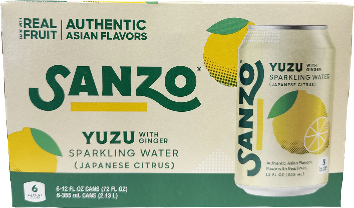 Sanzo Yuzu Sparkling Water 6pk Cans-0