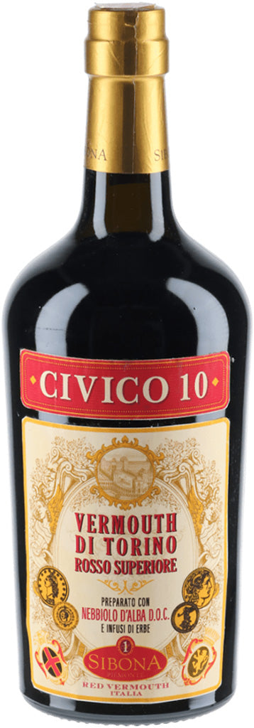 Sibona Civico 10 Vermouth di Torino Rosso 750ml-0