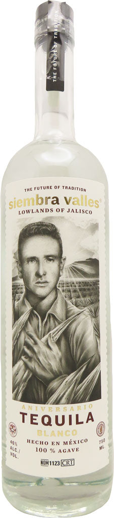 Siembra Valles Aniversario Tequila Blanco 750ml-0
