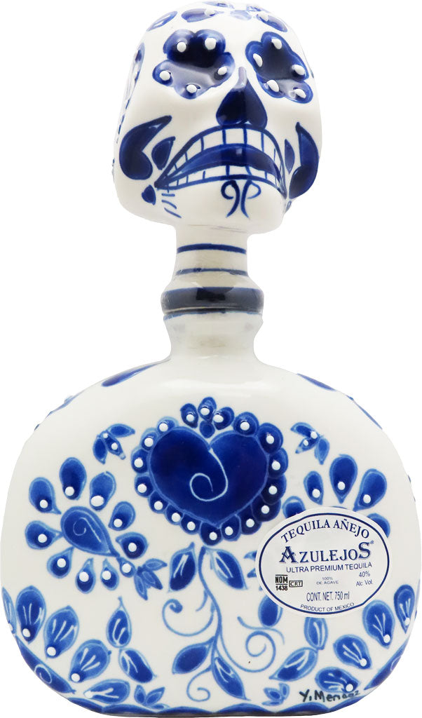 Skelly Anejo Talavera Head Tequila 750ml-0