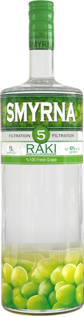 Smyrna 5 Filtration Fresh Grapes Raki 1L-0