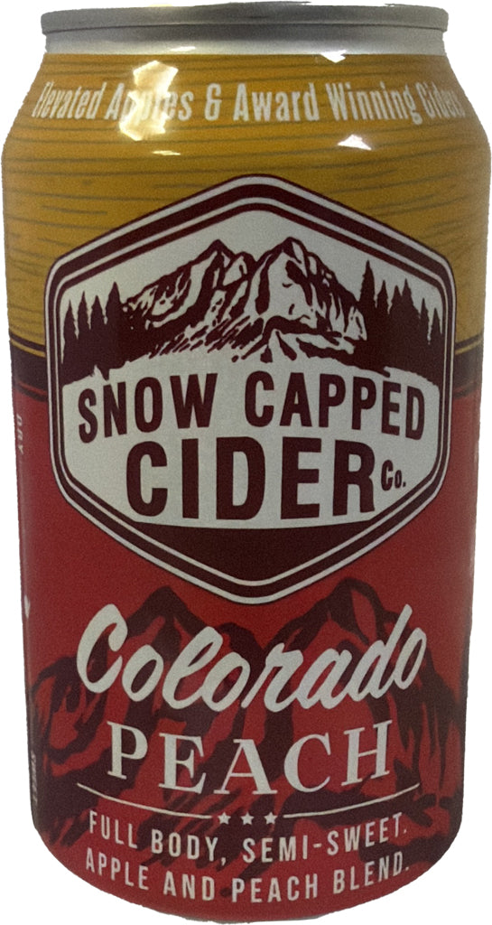 Snow Capped Colorado Peach Cider 12oz Can-0