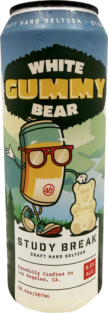 Study Break White Gummy Bear Seltzer 19.2oz-0