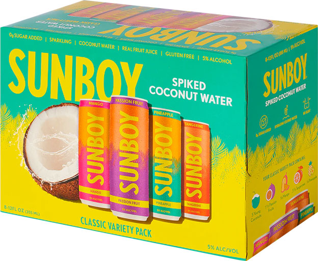 Sunboy Spiked Coconut Water Classic Variety 8pk Cans-0