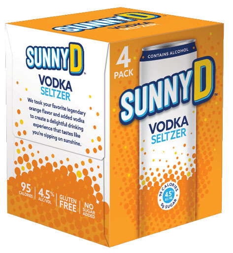 Sunny D Vodka Seltzer 4pk Cans-0