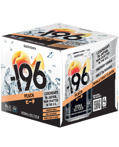 Suntory-196 Peach Vodka Seltzer 4pk Cans-0