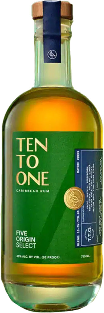 Ten To One Five Origin Select Caribbean Rum 750ml-0