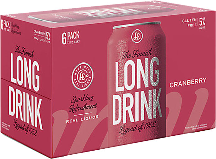 The Finnish Long Drink Legend of 1952 Cranberry 5% alc 6pk-0