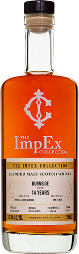 The ImpEx Collection Burnside Distillery 2011 14 Year Old Single Malt Whisky 750ml-0