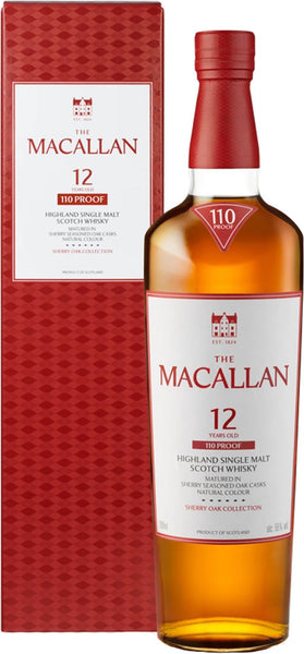 The Macallan Sherry Oak 12 Year Old Single Malt Whisky 110 Proof