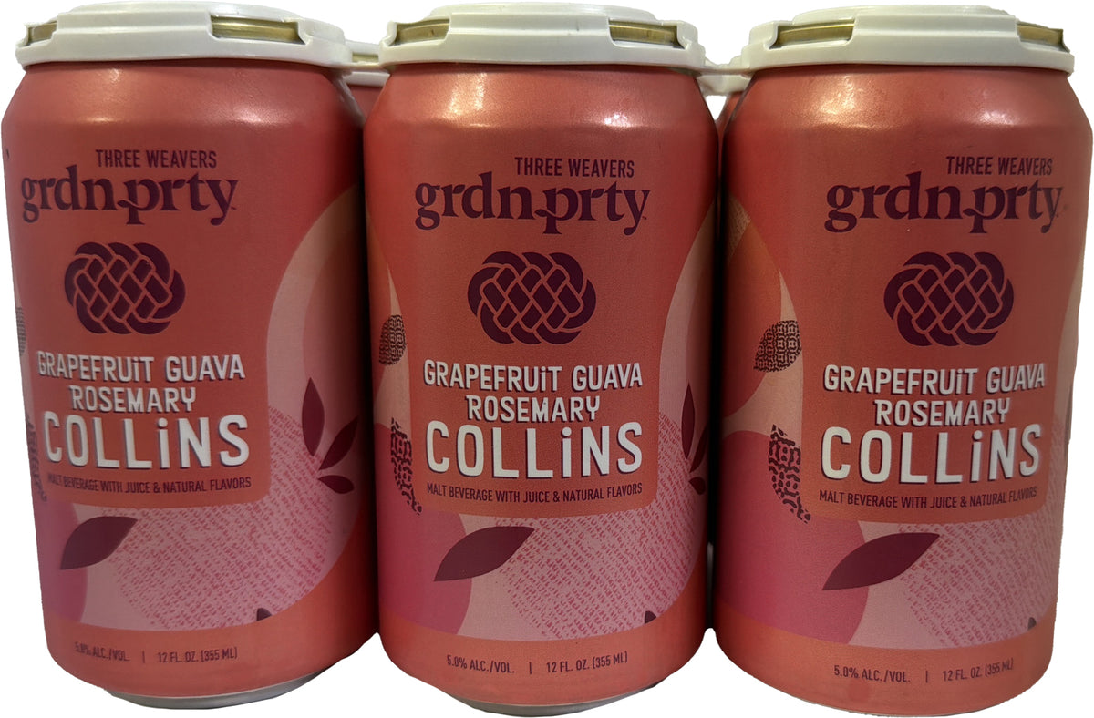 Three Weavers Grdn Prty Grapefruit Guava Rosemary Collins  6pk Cans-0