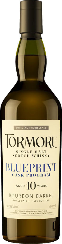 Tormore Blueprint Cask Program Bourbon Barrel Single Malt Whiskey 10 Year Old 700ml-0