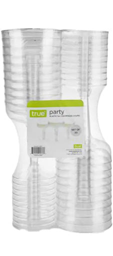 True Party 5oz. Plastic Champagne Coupes 20pk-0