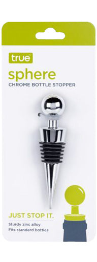 True Sphere Chrome Bottle Stopper-0