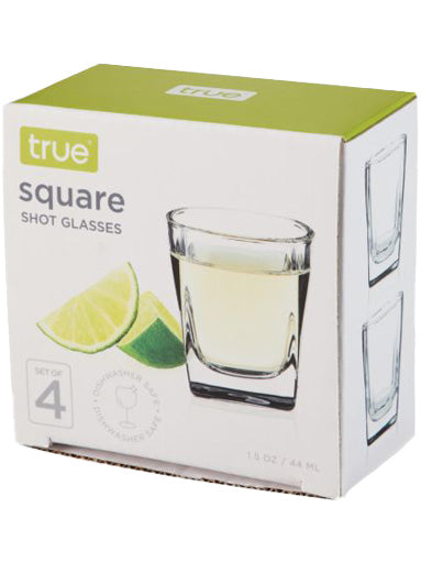 True Square Shot Glass 4pk
