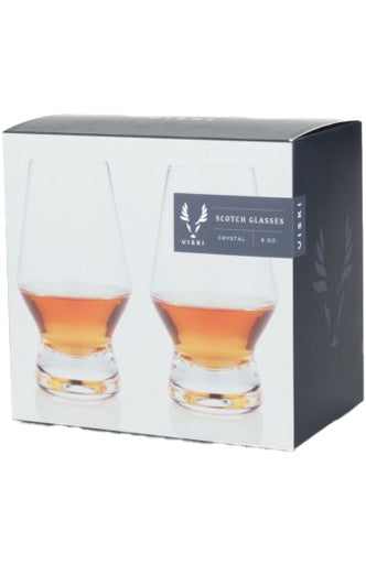 Viski Crystal Scotch Glass 2pk-0