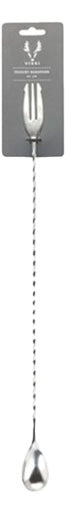 Viski Stainless Steel Trident Barspoon-1