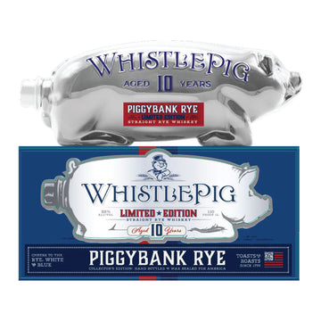 Whistlepig Piggybank Rye, White, and Blue Limited Edition 10 Year Old 1L