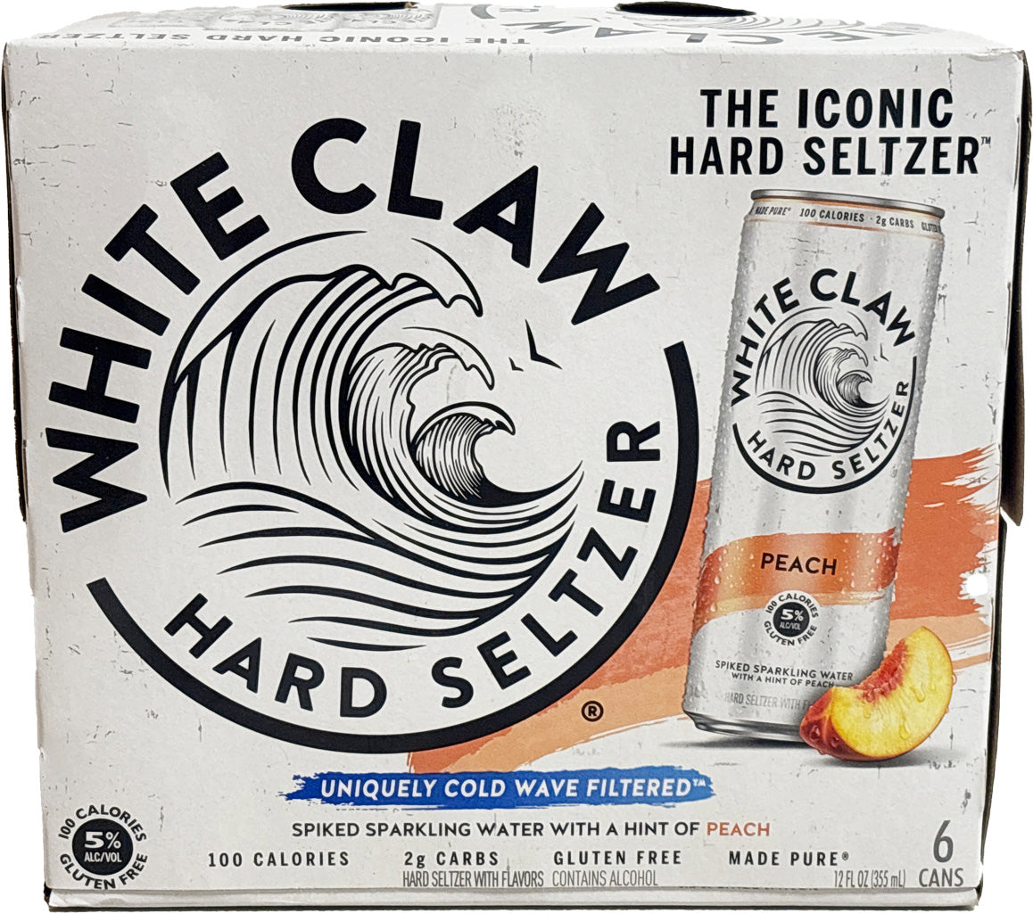 White Claw Peach 6pk Cans-0