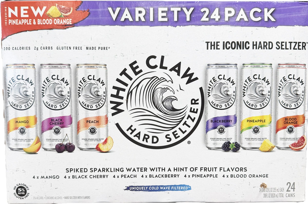 White Claw Variety Pack 24pk Cans-0