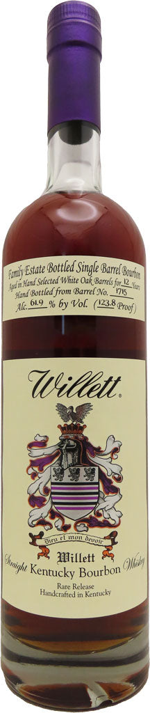 Willett Family Estate Bourbon Whiskey 12 Year Old #1715 123.8 Proof 750ml-0