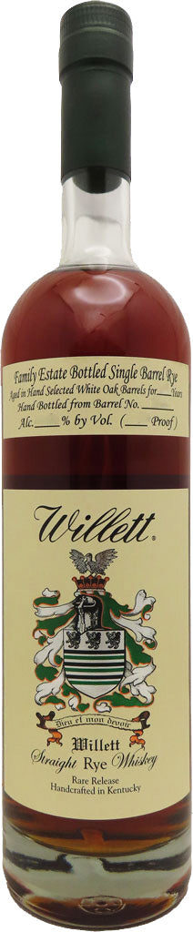 Willett Family Estate Rye Whiskey 6 Year Old #3662 118.6 Proof 750ml-0