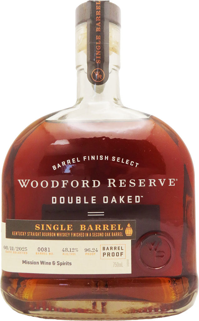 Woodford Reserve "Mission Exclusive" Double Oaked Single Barrel Kentucky Bourbon 750ml-0