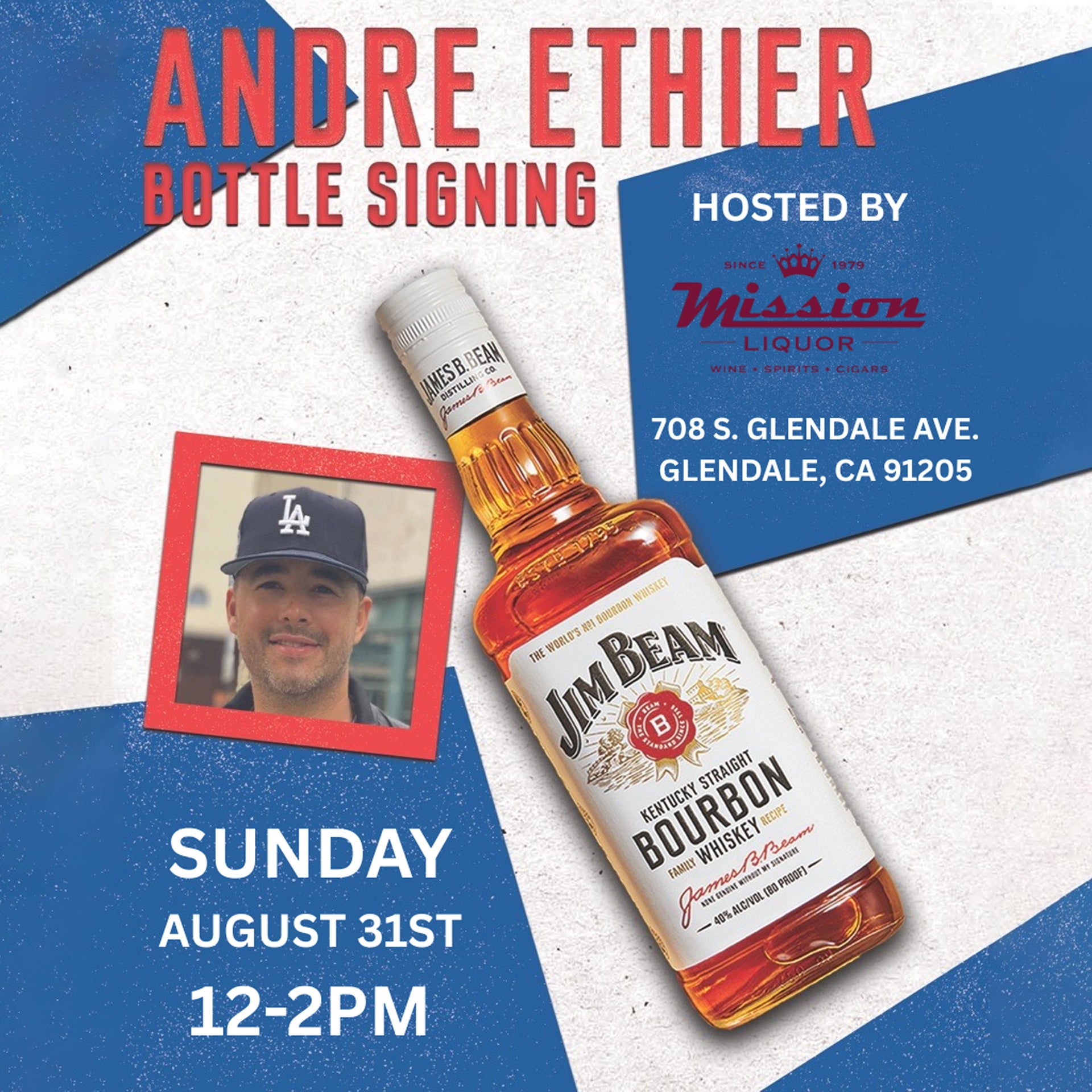 Banner for Andre Ethier Bottle Signing