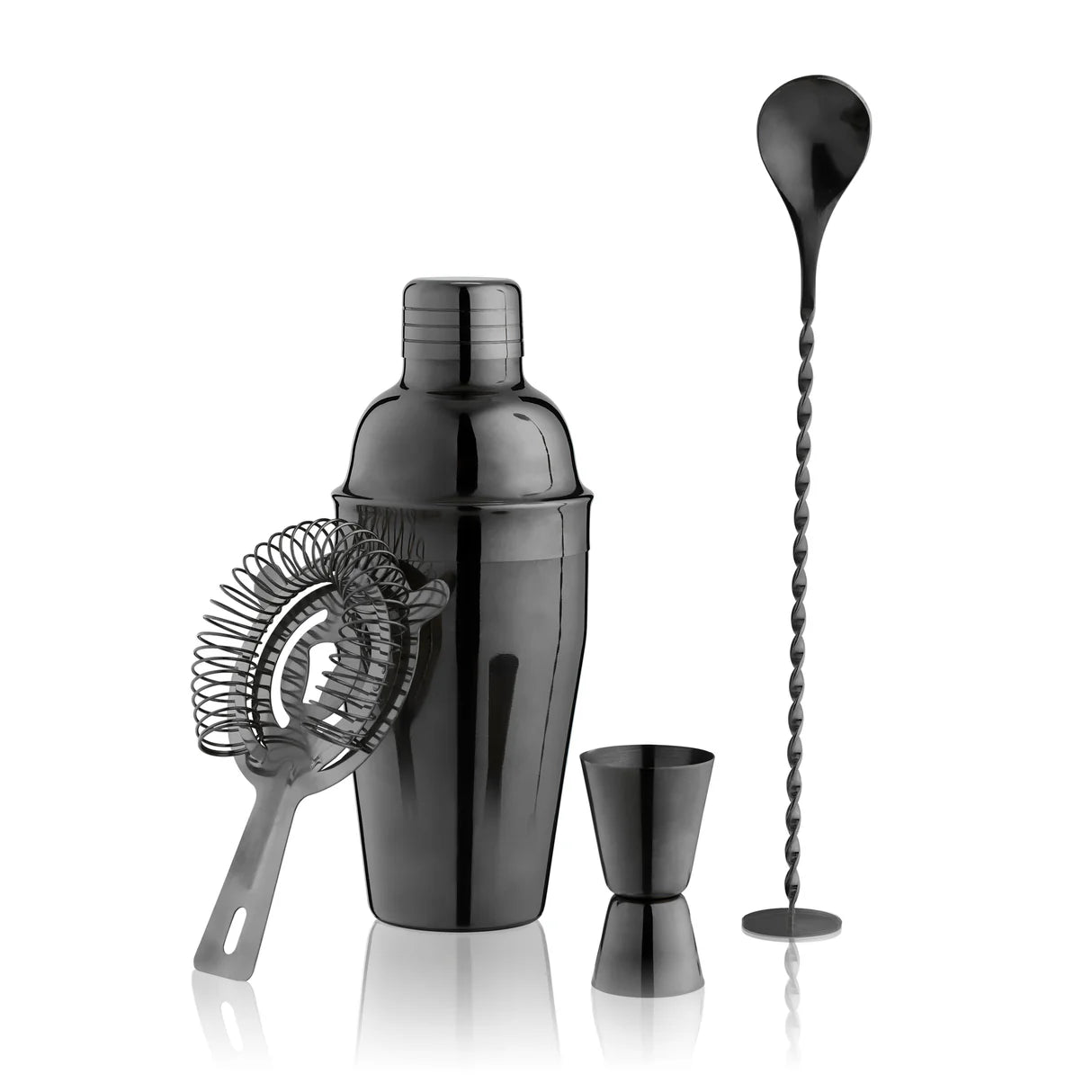 True Gunmetal Black Barware Set-0