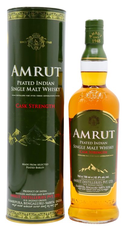 Amrut Single Malt Peated Cask Strenght 125.6 Proof 750ml-0