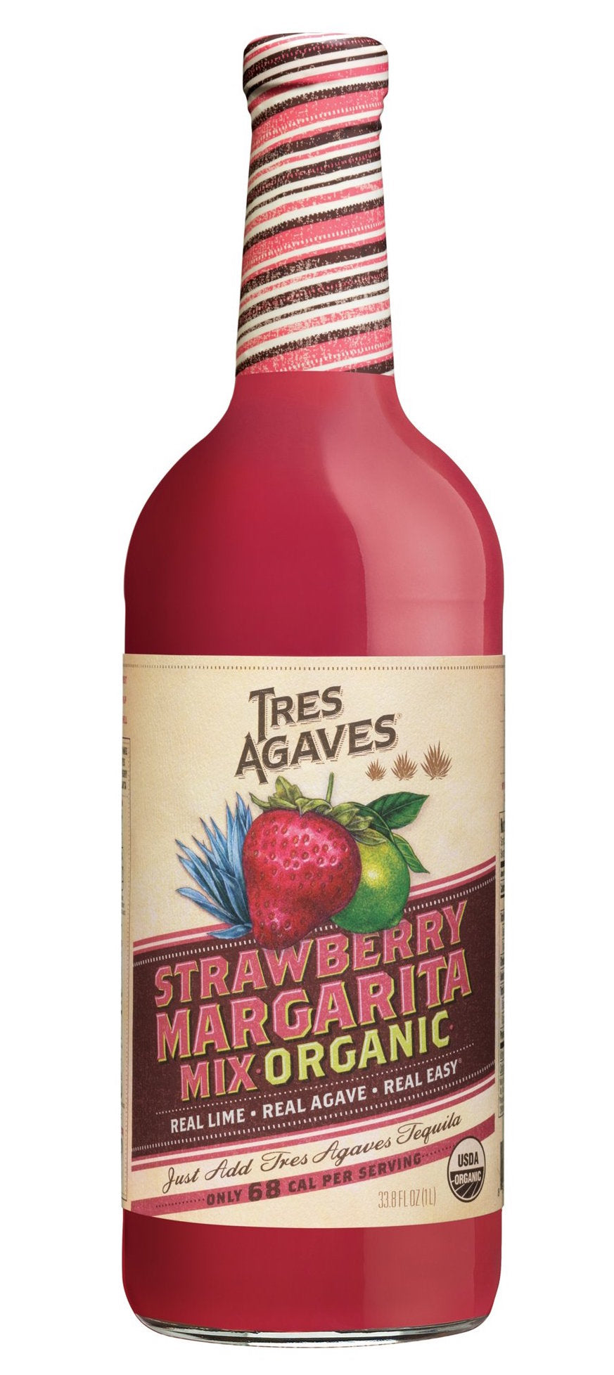 Tres Agaves Strawberry Margarita Mix 1L-0