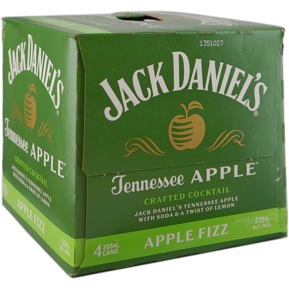 Jack Daniel's Apple Fizz Cocktail 4pk Cans-0