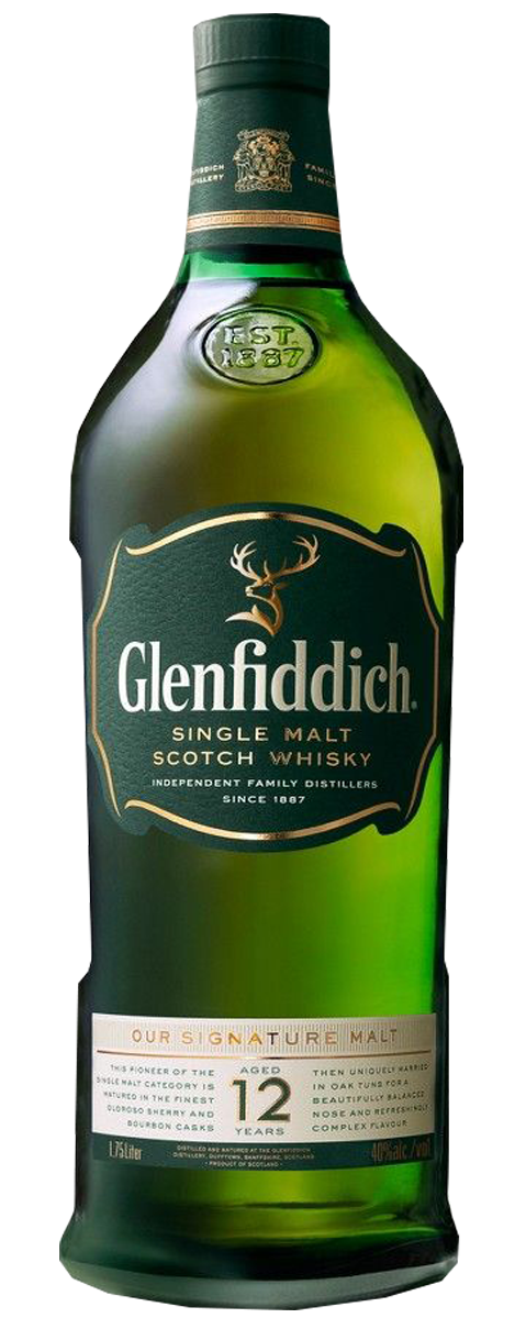 Glenfiddich 12 Year Old Single Malt Whisky 1.75L-0