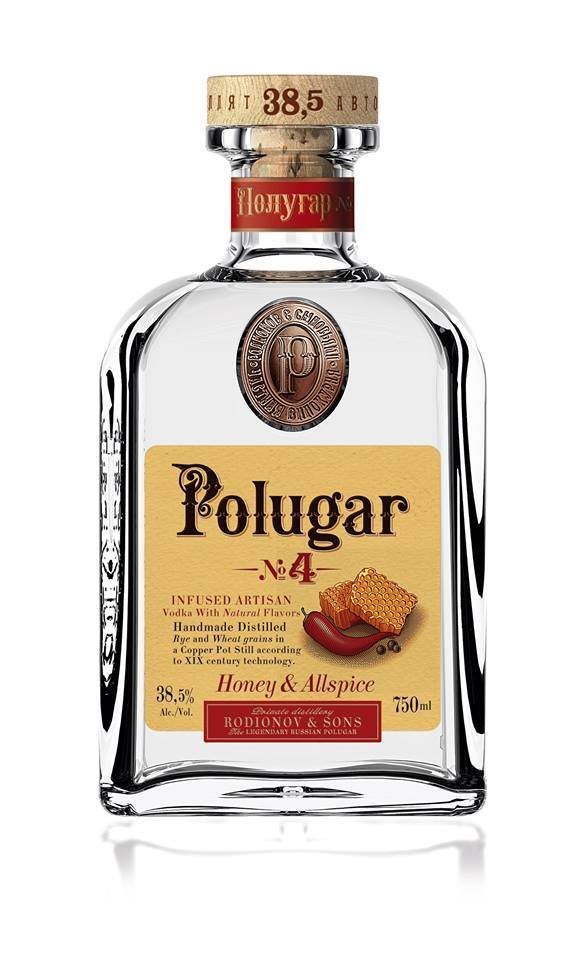 Polugar No.4 Honey & Allspice Vodka 750ml-0
