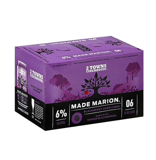 2 Towns Made Marion Cider 6pk Cans-0