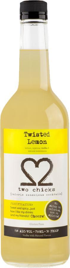 Two Chicks Twisted Lemon Cocktail 30 Proof 750ml-0