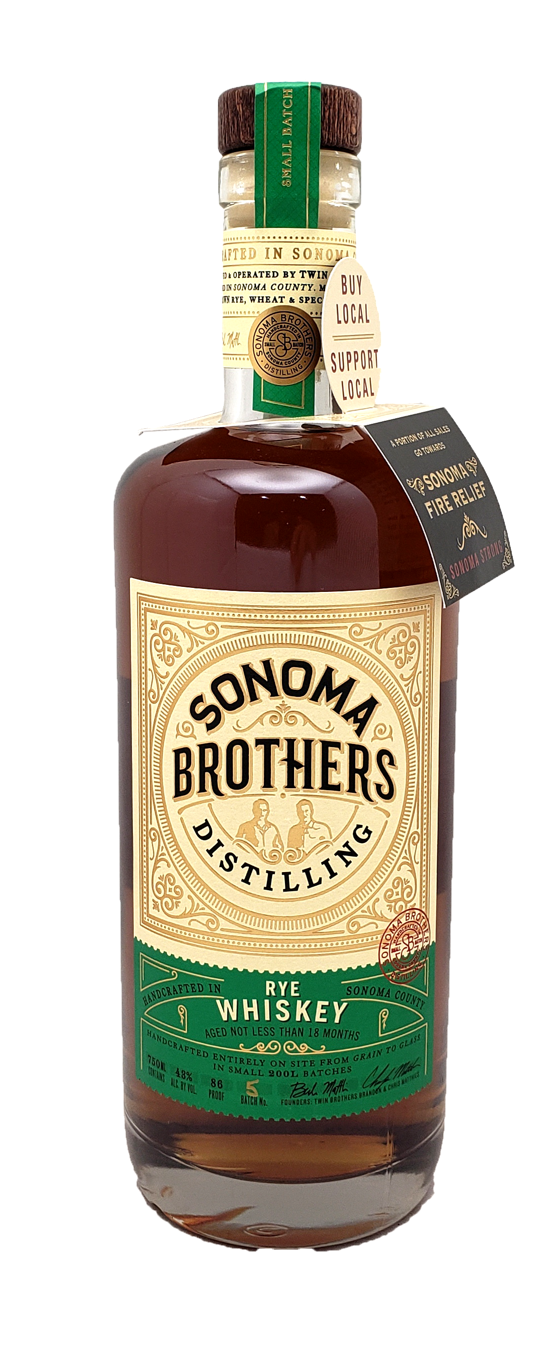 Sonoma Brothers Rye Whiskey 750ml-0