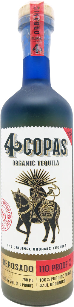 4 Copas Reposado Tequila 110 Proof 750ml