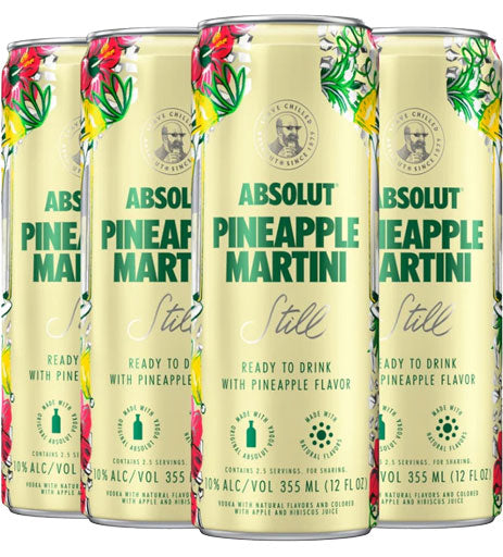 Absolut Pineapple Martini 4pk Cans 355ml-0