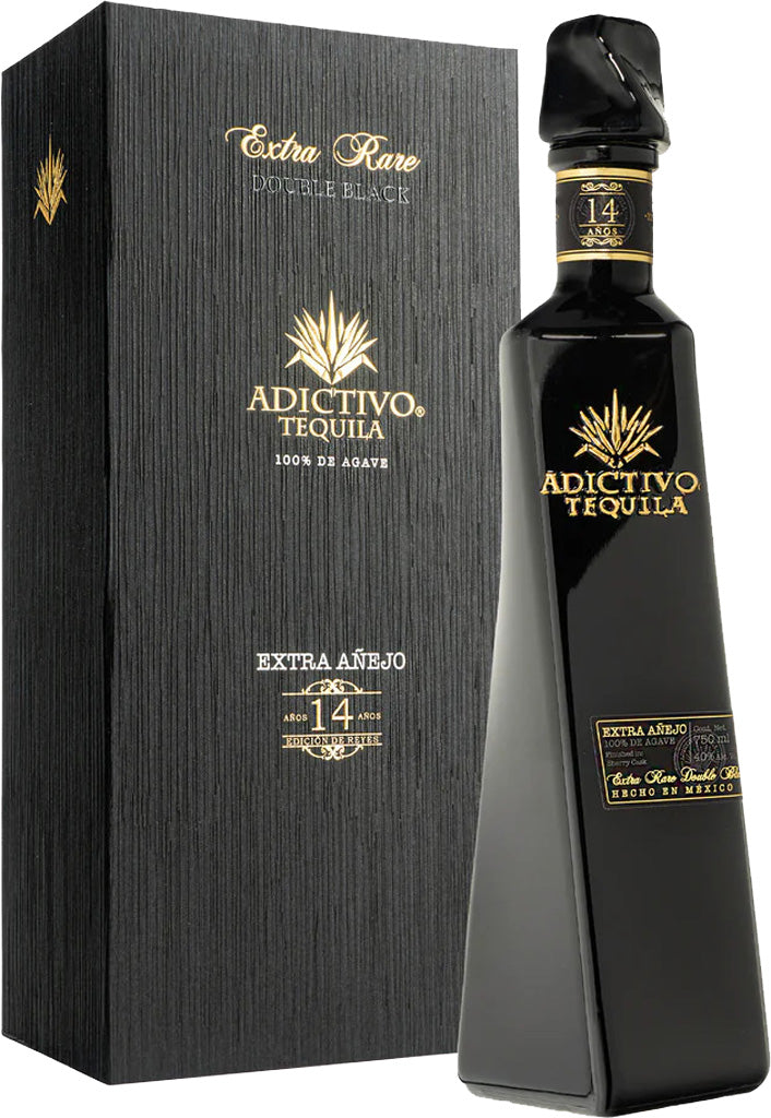 Adictivo Tequila Extra Rare Extra Anejo Double Black 14 Year Old 750ml-0