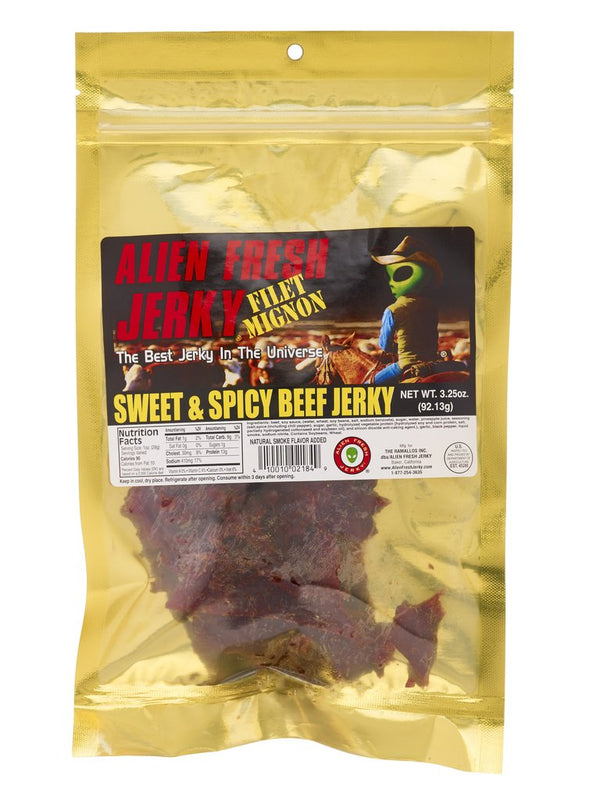 Alien Fresh Beef Jerky Sweet & Spicy 3.25oz