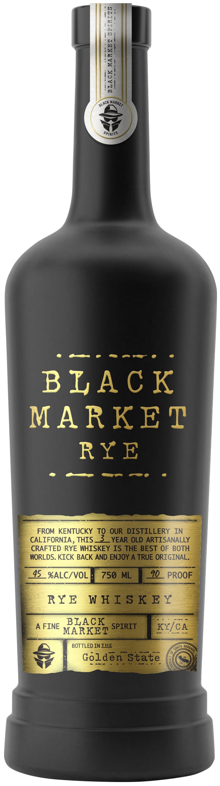 Black Market Rye Whiskey 90 Proof 750ml-0