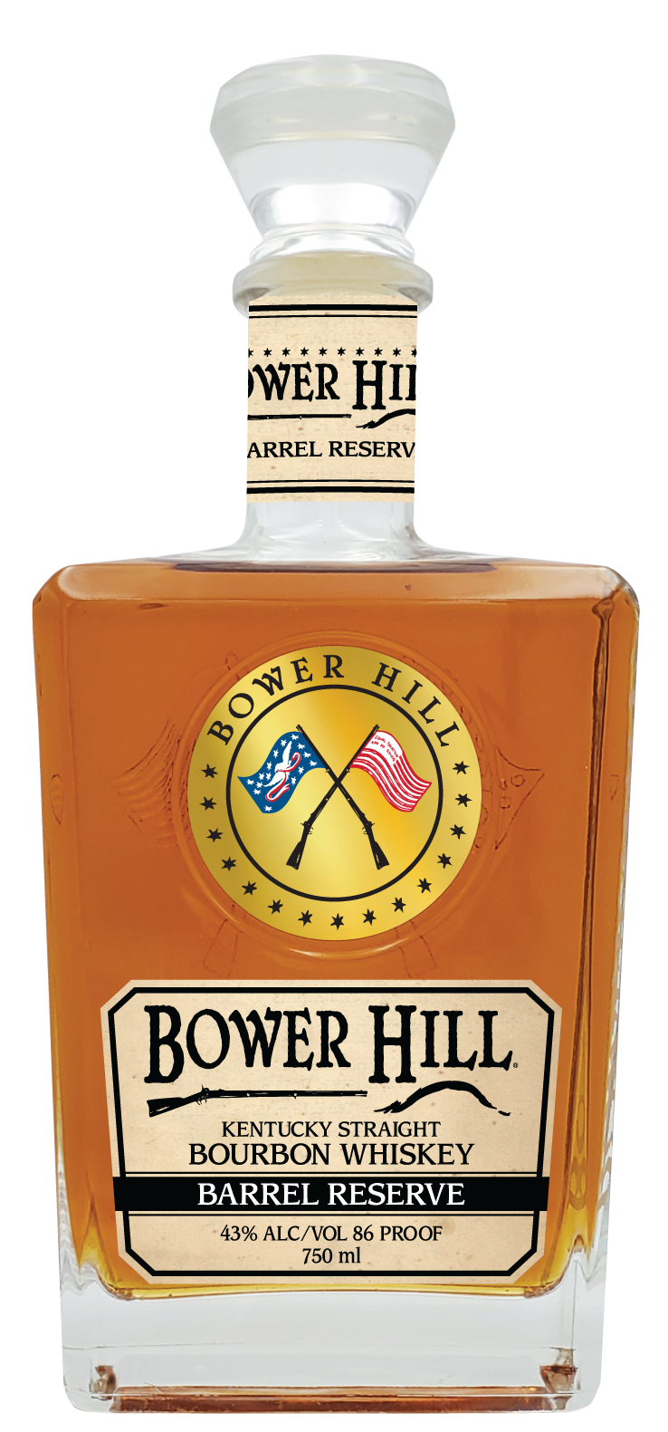 Bower Hill Barrel Reserve Bourbon Whiskey 750ml-0