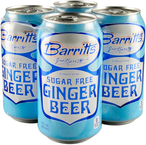 Barritt's Ginger Beer Sugar Free 4pk Can