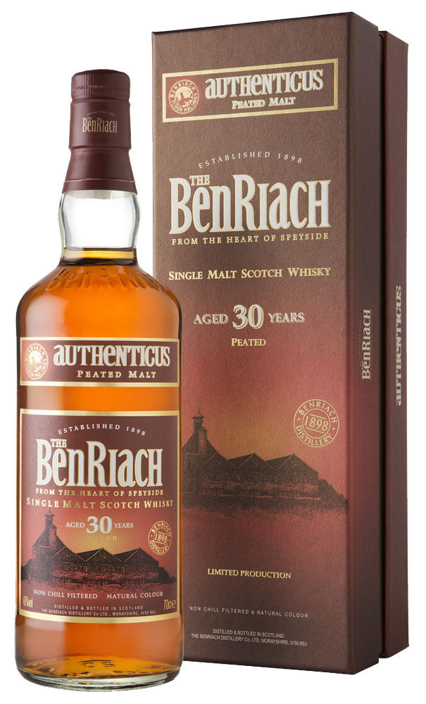 Benriach Authenticus Peated 30 Year Old Single Malt Whisky 750ml-0