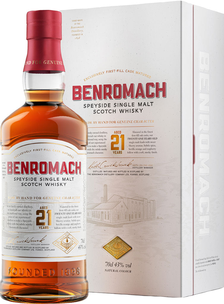Benromach SIngle Malt Whisky 21 Year Old 750ml-0