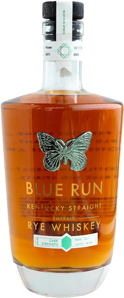 Blue Run Emerald Cask Strength Kentucky Straight Rye Whiskey 750ml