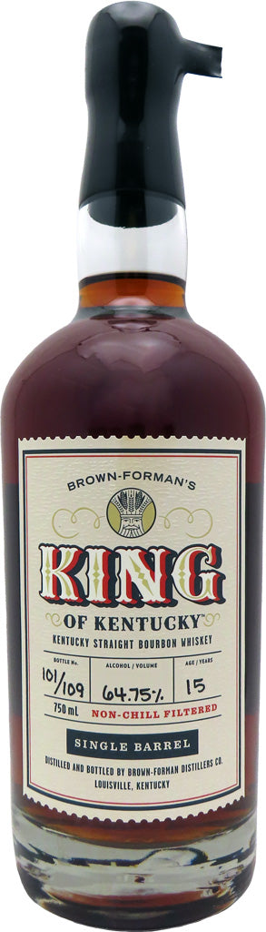 Brown Forman's King of Kentucky 15 Year Old Single Single Barrel Straight Bourbon Whiskey 750ml