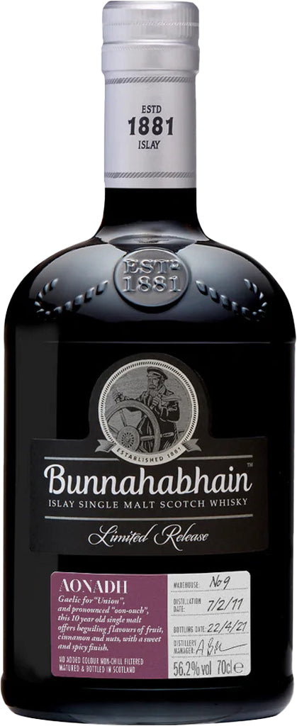 Bunnahabhain Aonadh 10 Year Old Limited Release Cask Strength Islay Single Malt Scotch Whisky 750ml-0
